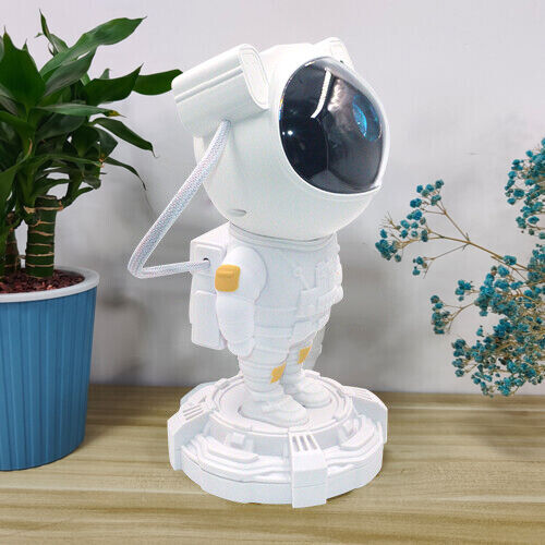 Astronaut Projector Light USB Rechargeable LED Starry Night Light Bedside Table Lamps with Speaker and Build-in Battery